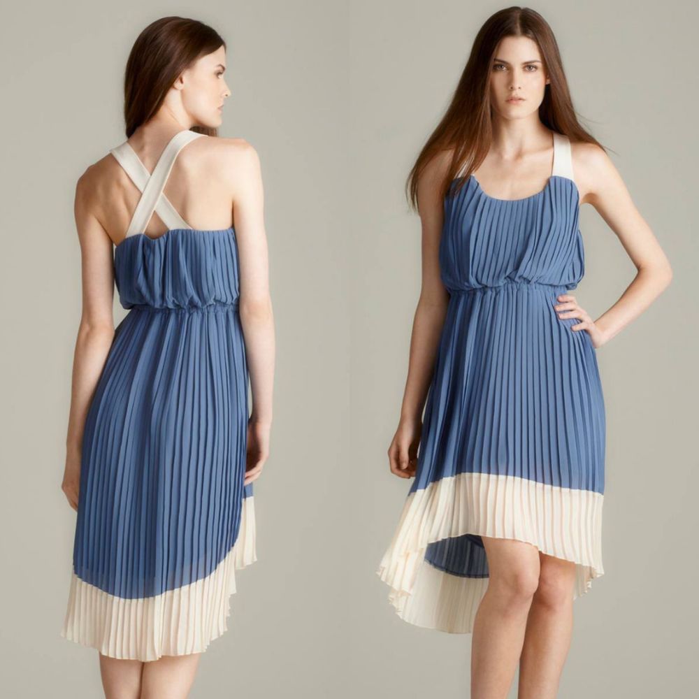 SOLD! JESSICA SIMPSON Hi-Lo Pleated Dress NWT - Picture 2 of 8